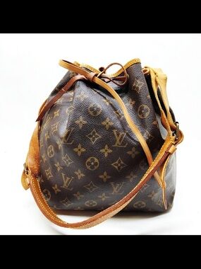 Louis Vuitton Monogram Canvas Hobo Bag in Brown and Tan